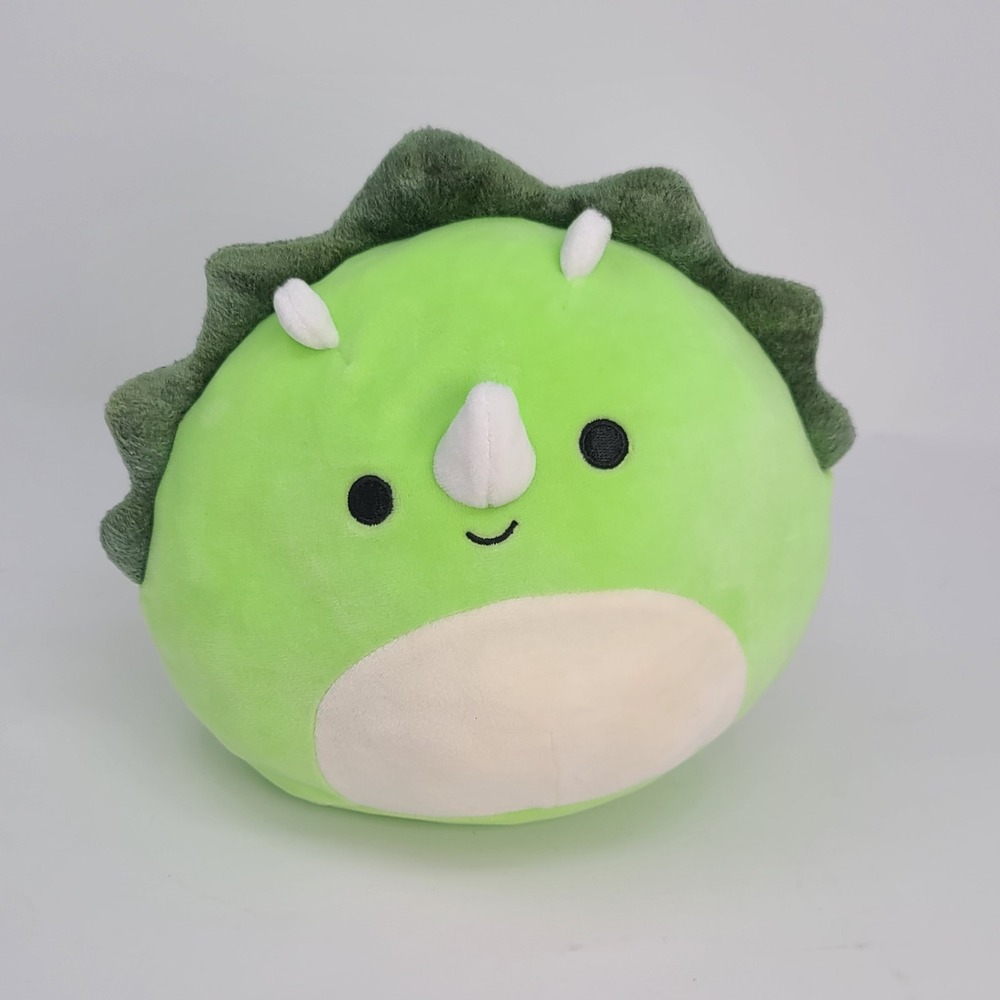 Squishmallows Tristan Triceratops Dinosaur Plush 7.5 Inch Green Kellytoy Good